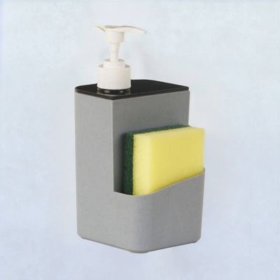 Gebi Sparkle Plus Liquid Soap Dispenser With Sponge Scrubber, Assorted Color