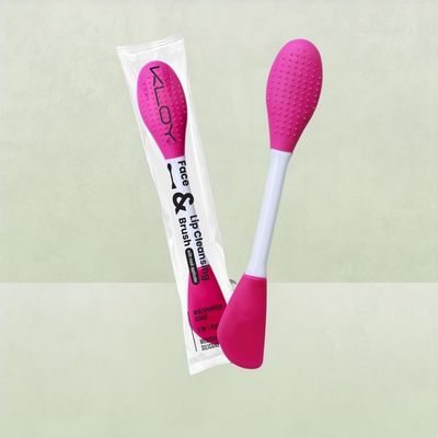 Silicone Face Mask Applicator & Lip Cleansing Brush Made With Ultra Hygienic Soft Silicone bristle for Gentle Exfoliation (Dark Pink)