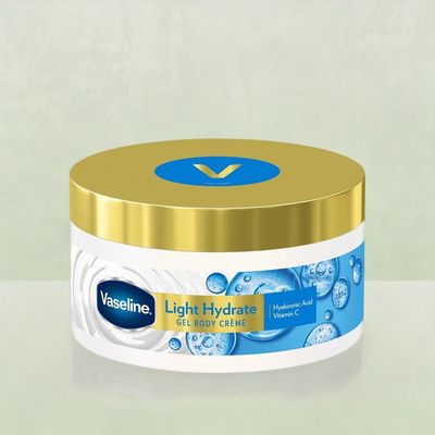 Vaseline Light Hydrate Gel Body Creme Hyaluronic Acid & Vitamin C For Hydrated Radiant Skin