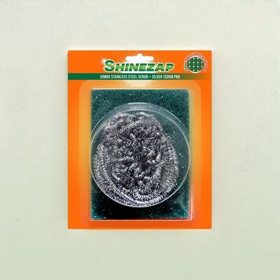 Shinezap Jumbo Steel Scrub & Silver Scrub Pad Combo