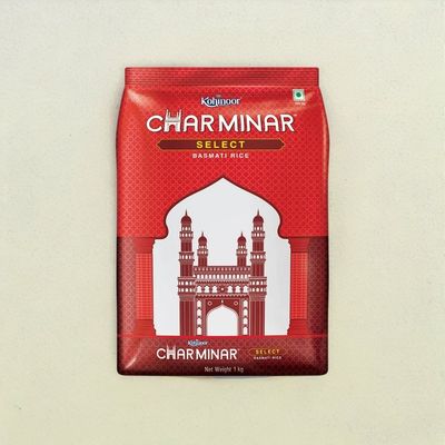Kohinoor Charminar Select Long Basmati Rice with 0 - 1 year Grain Age | Polished