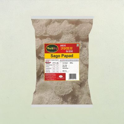 Wellfry Sago Papad | Upwas Papad- Fast Papad- Sendha Namak