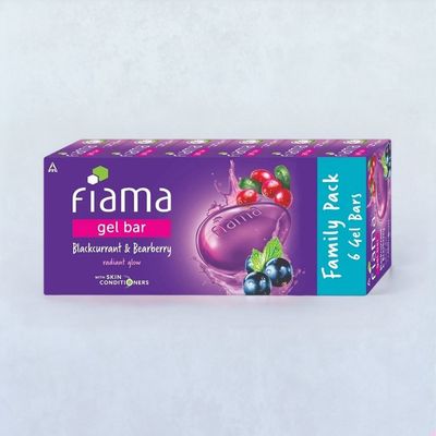 Fiama Gel Bar Blackcurrant And Bearberry, With Skin Conditioners For Radiant Skin