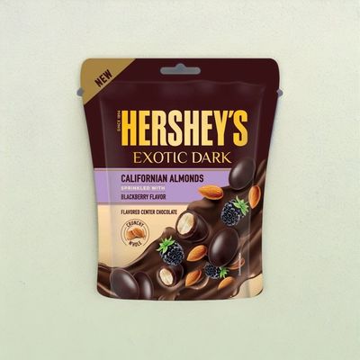 Hershey's Exotic Dark Chocolate Californian Almonds - With Blackberry Crunchy Dark Chocolate