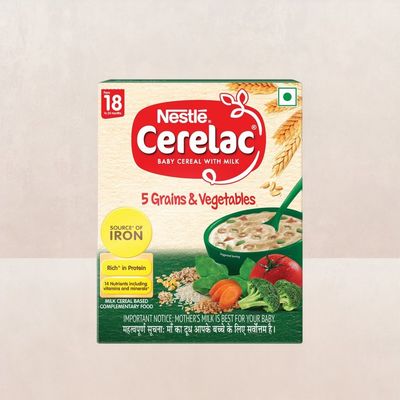 Nestle Cerelac Baby Cereal with Milk | 5 Grains and Vegetables | Stage 5 | From 18 to 24 Months