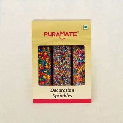 Puramate Rainbow Jimmies Cake Decoration Sprinkles | Combo