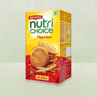 Britannia NutriChoice Whole Wheat Digestive Biscuits | Maida-free and Trans Fat-free