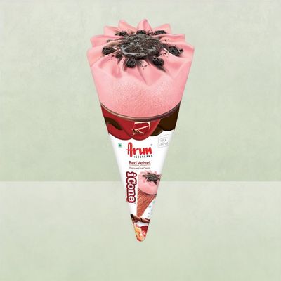 Arun Icecreams Red Velvet Icone Ice Cream Cone