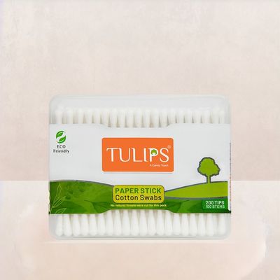 Tulips Paper Stick Cotton Buds Flat Box