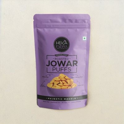 Heka Bites Roasted Jowar Puffs Majestic Masala - Low Calorie & Healthy Snacks