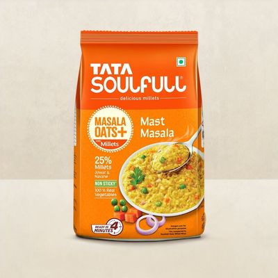 Tata Soulfull Masala Oats+ Mast Masala, with 25% millets, Non sticky