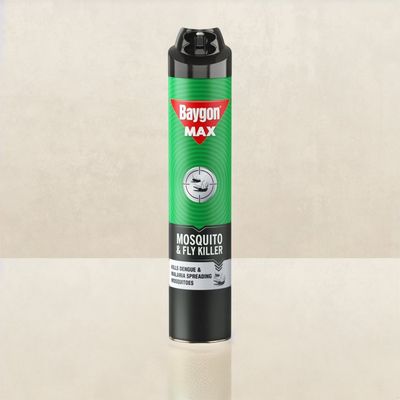Baygon Max Mosquito And Fly Killer Spray, Kills Dengue & Malaria Mosquitoes