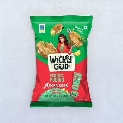 Wickedgud Chickpea Popped Chips - Perfect Pudina