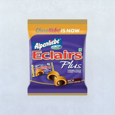 Alpenliebe Eclairs Plus - Rich Choco Center Caramel Chewy Toffee