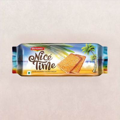 Britannia Nice Time Coconut Flavoured Biscuits | Artificial Flavour-free