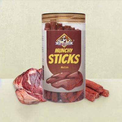 Nootie Munchy Sticks For All Stages Dogs Perfect For Training & Treating Long Lasting Chew (Mutton)