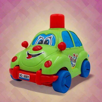 Toybharat Push N Go Cartoon Car | Perfect Toddler Birthday Gift - Multicolour