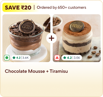 Chocolate Mousse (1pc) & Tiramisu (1pc) Combo   