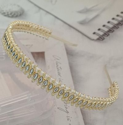 Hairband 2 Flower Bel Gold