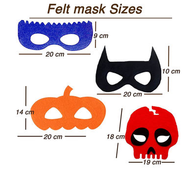 Holi Felt Mask (Pack Of 4)