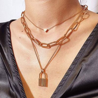 YouBella Women Stylish Latest Design Trendy Multi Layer Necklace Jewellery Gold Plated Multi Strand