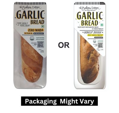 The Baker's Dozen 100% Wholewheat Garlic Bread Zero Maida No Palm Oil