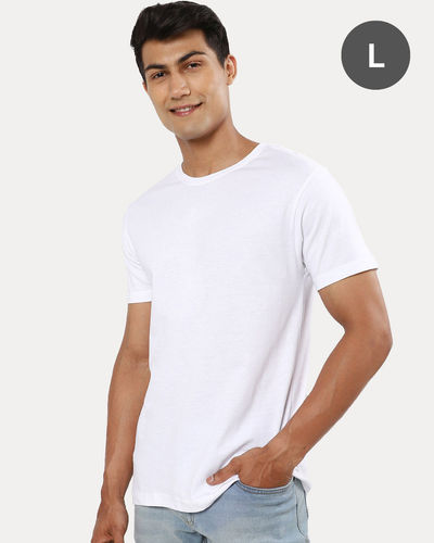 Mad Over Print Unisex Cotton Blend T-Shirt | White - L