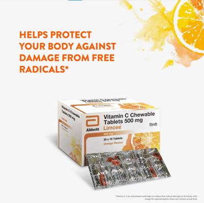 Limcee Vitamin C Chewable Orange Tablet