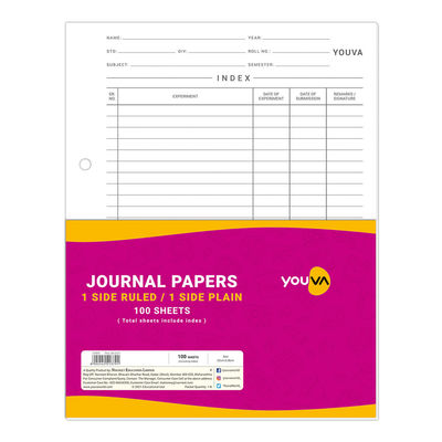 Youva Journal Papers - Smooth and Durable | White