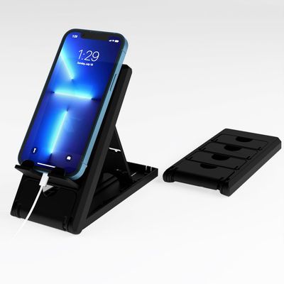 Striff Foldable Smartphone Stand, Tabletop Holder for Phones & Tablets - Black