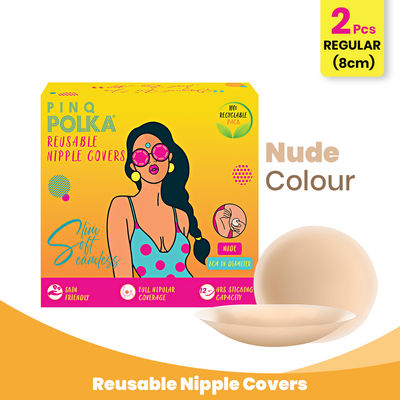Pinq Polka Reusable Nipple Covers Regular 8 Cm - Nude