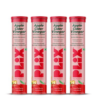 Plix Apple Cider Vinegar Effervescent Tablets With Mother - No Added Sugar | Assorted