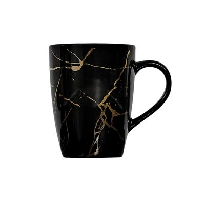 Femora Gift Set Liquid Gold Marble Coffee Mug Cup 1 Pc Black Desh Ki Mitti