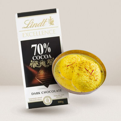 Lindt Excellence Cocoa Dark Chocolate & Kesari Rasmalai Combo