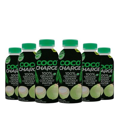 Coco Charge 100% Tender Organic Coconut Water By Wow! Multipack (Pack Of 6)