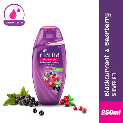 Fiama Body Wash Shower Gel Blackcurrant & Bearberry, with Skin Conditioners for Radiant Glow