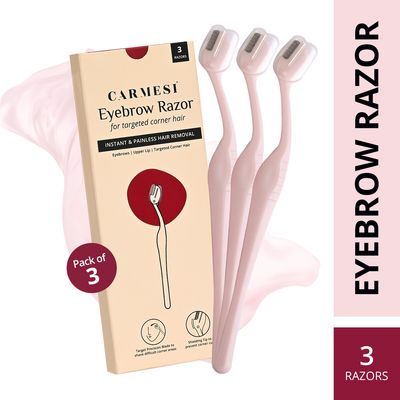Carmesi Eyebrow Razor | For Salon-Like Eyebrows | Safe And Hygienic | Pack of 3