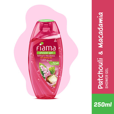 Fiama Body Wash Shower Gel Patchouli & Macadamia, with Skin Conditioners For Soft, Glowing Skin