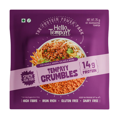Hello Tempayy Peri Peri Crumbles | 14G Protein | Soy Tempeh