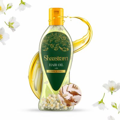 Shaastram Jasmine & Amla Ayurvedic hair oil for straighter hair