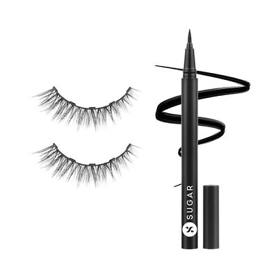 SUGAR Cosmetics Eyeliner and Eyelashes - Melodrama | Waterproof