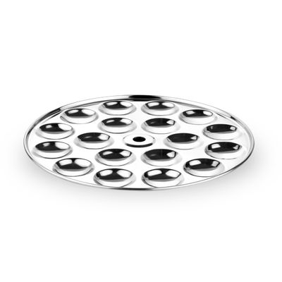 Embassy Button / Mini Idli Plate, 1 Plate, Without Stand, Makes 18 Small Idlis, Stainless Steel