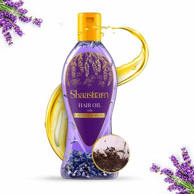 Shaastram Lavender & Argan Ayurvedic hair oil for thicker hair