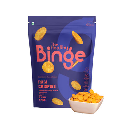 The Healthy Binge Ragi Baked Chips Cajun Spice -High Protein & Fibre