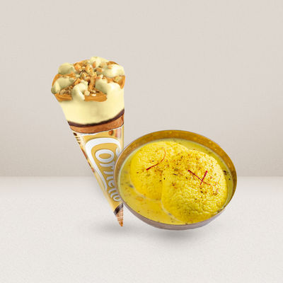 Kwality Wall'S Cornetto Butterscotch Cone  & Kesari Rasmalai Combo
