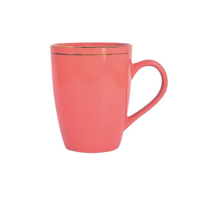 Femora Liquid Gold Line Coffee Mug Gift Set 1 Pc 320 Ml (Pink)