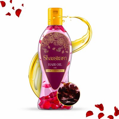 Shaastram Rose & Bhringraj Ayurvedic hair oil for strong shiny hair