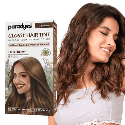 Paradyes No Bleach Hazel Brown Glossy Hair Tint, Ammonia-Free Formula - 5 Light Brown
