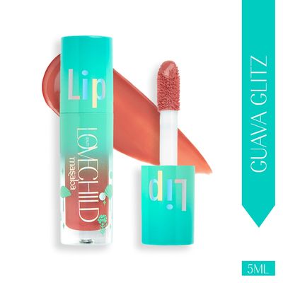 LoveChild Masaba Lip Gloss Gelato Tinted Lip Oil | Nude | Guava Glitz | Hydrating with 8 Hrs Stay