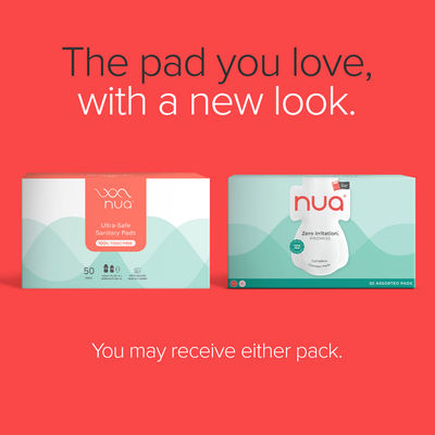 Nua Complete Comfort Pads with Disposal Cover for Heavy Flow & Medium Flow | 25XL+, 25XL
